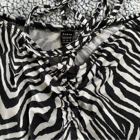 Women's Zebra Print Flare Pants, xs - Picture 2 of 3